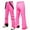 Pink, variant on Pants for Women Bundle Foot Long Elastic Waisted Drawstring Pocket Plain Cargo Pants Women Insulated Snowboard Suspenders Pants Snow Ski Bib Trousers