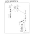 thumbnail image 6 of Kingston Brass KS3703PKL Duchess Deck Mount Pot Filler Faucet, Antique Brass, 6 of 8