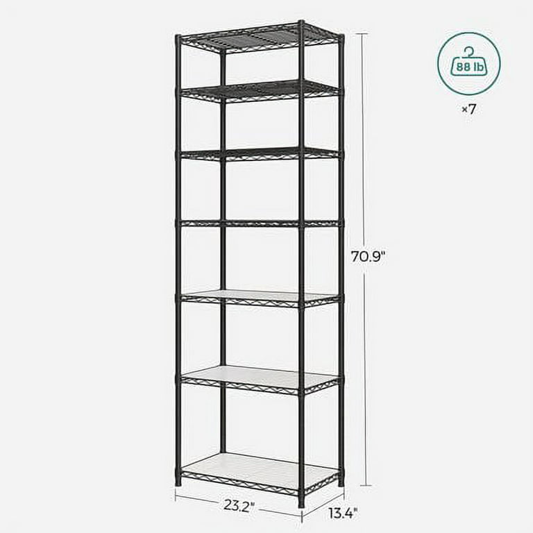 SONGMICS Kitchen Shelf, Metal Shelves, 5-Tier Wire Shelving Unit
