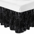 thumbnail image 2 of Abstract Halloween Bed Skirt Queen Size 16 Inch Drop, Cowweb Black Adjustable Elastic Dust Ruffles Bedskirt for Queen Bed Wrap Around Pleated Mattress Frame Cover, 2 of 9