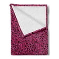 thumbnail image 2 of Abstract Soft Flannel Fleece Throw Blanket, Romantic Blooming Flowers on Dark Background Summer Illustration, Cozy Plush for Indoor and Outdoor Use, 50" x 60", Charcoal Grey Hot Pink, by Ambesonne, 2 of 5