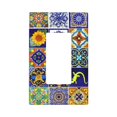 thumbnail image 1 of Mexican Tile Print Light Switch Cover Decorative 1 Gang Single Rocker Switch Plate Covers Mexican Pattern Wall Plates for Light Plates Switch Covers for Room Home Decor, 1 of 7