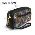 thumbnail image 3 of YFYANG Leather Portable Travel Small Makeup Bag, Multifunctional Storage Bag, Abstract Art Math Symbols Pattern Cosmetic Bag, 3 of 4