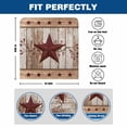 thumbnail image 6 of Western Texas Star Dining Chair Back Cover Only, Vintage Red Star Berry Brown White Wood Grain Set of 8 Chair Back Covers, Removable Washable for Dining Room, Banquet & Holiday Decoration, 6 of 9