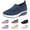 Blue, variant on Women's Arch Support Orthopedic Sneakers, Woven Slip-On Walking Shoes, Breathable, Non-Slip Outsole, Comfortable Work Shoes for Standing Long
