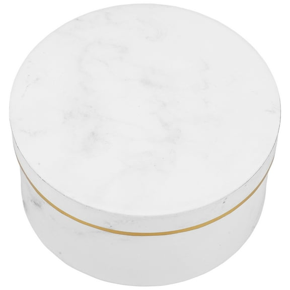 SOPOTUTU Simple White Round Floral Box for Stylish Bouquet Presentation