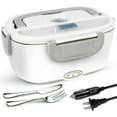thumbnail image 2 of Electric Lunch Box Food Heater, 2 in 1 Portable Heated Lunch Box ，Removable 304 Stainless Steel Container 1.5L for Car and Home，Green, 2 of 5