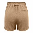 thumbnail image 6 of CPNG Girls Casual Shorts Elastic High Waist Shorts Solid Color Summer Comfy Loose Shorts with Pockets(Khaki,4-5 Years), 6 of 9