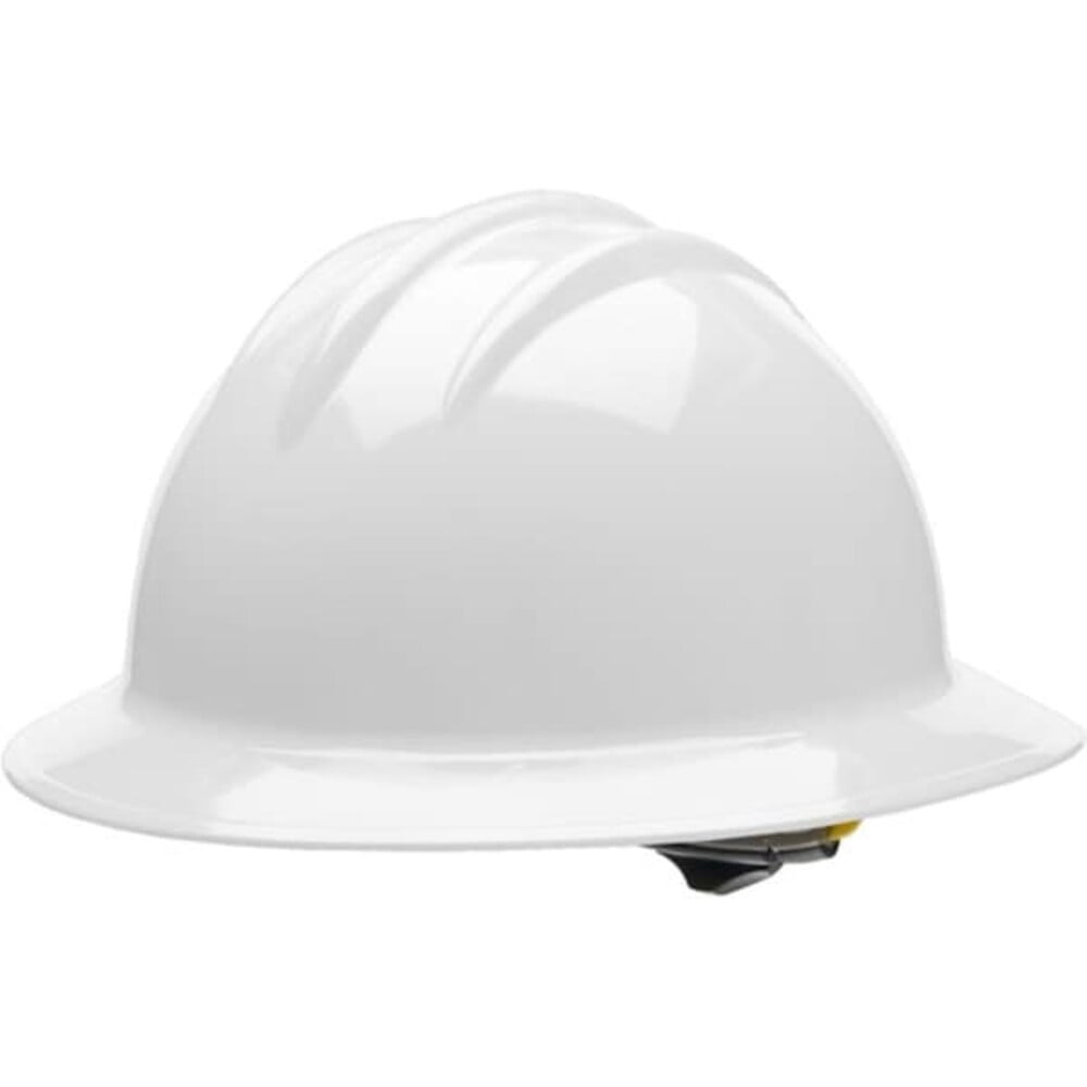 Full Brim Hard Hat, Classic, Type 1, Class E, Ratchet (6-Point), White 33WHR