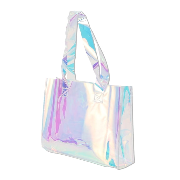 Unique Bargains 1Pc Reusable Gift Bag Durable Holographic Handle Gift Bag Multicolor 25x8x20cm / 9.84"x3.15"x7.87"(L*W*H)