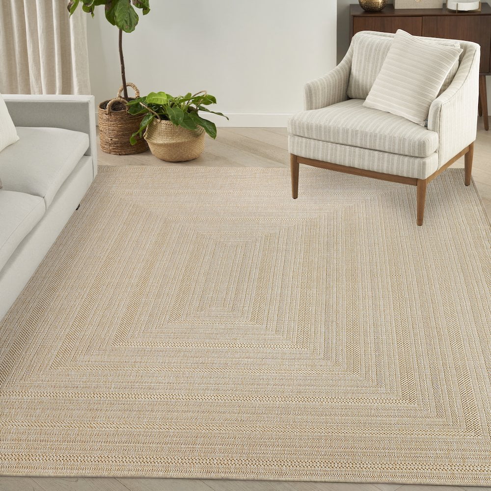 Nourison Home Tulum 10' x 14' Cream Outdoor Rug