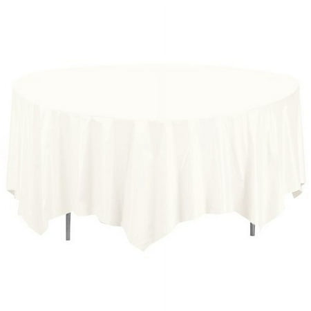 Way to Celebrate Better Than Linen Octy-Round Table Cover, 2 count, White