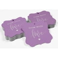 thumbnail image 4 of Inkdotpot Pack Of 50 Made With Love Wedding Paper Tags DIY Craft Bracket Shape Real Silver Foil Hang Tags, 4 of 7
