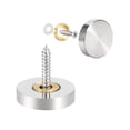 thumbnail image 3 of 22mm Mirror Screws Decorative Caps Cover Nails Brushed Stainless Steel 8Pack, 3 of 5