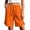 Orange, variant on Wensltd Women Casual Shorts Solid Elastic Drawstring Waist Side Pockets Split Hem Lightweight Summer Everyday Shorts