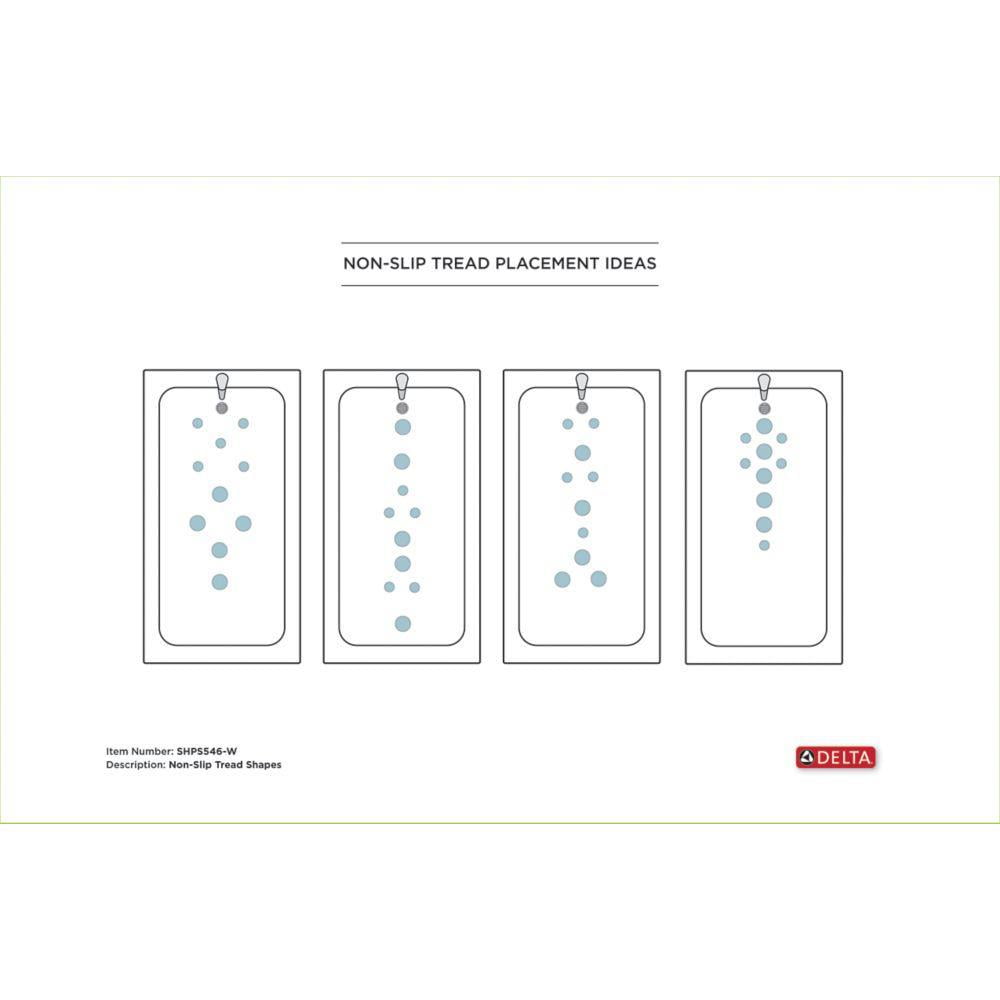 Non Slip Tread Shapes in White (10-Pack)