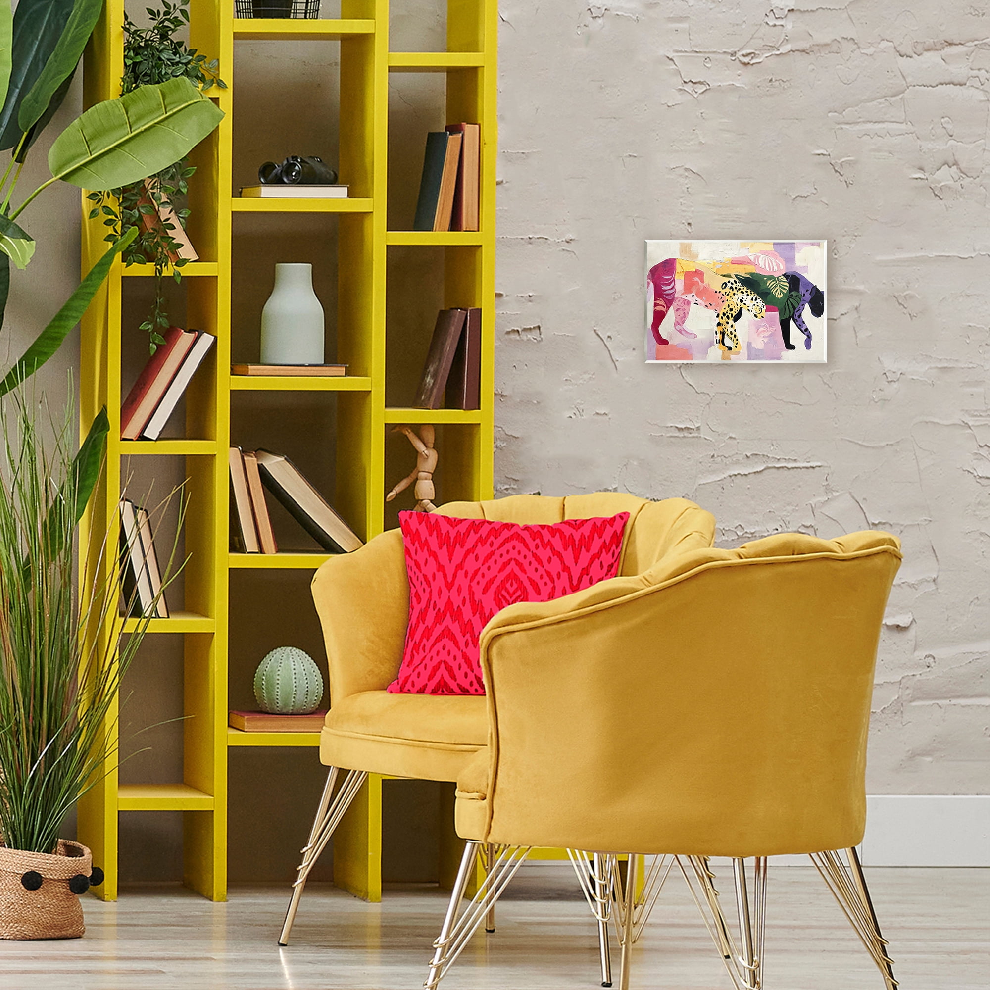 Candy Cats Tropical Wildlife Wall Plaque Art, design by Annabelle Hall