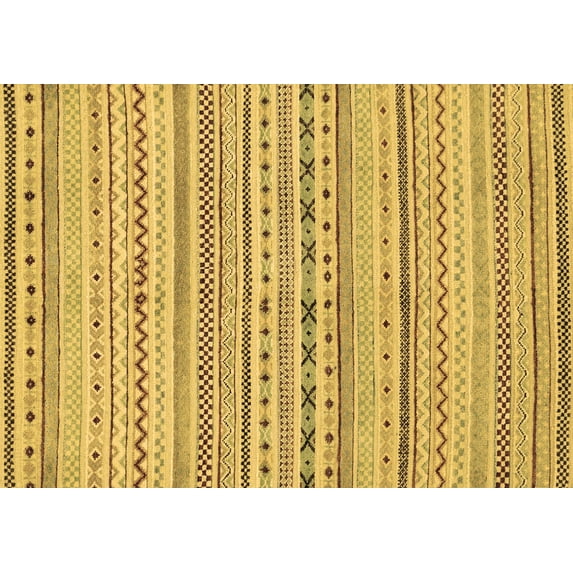 Ahgly Company Indoor Rectangle Abstract Brown Modern Area Rugs, 6' x 9'