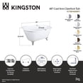 thumbnail image 5 of Aqua Eden VCTND4828NT5 48-Inch Cast Iron Oval Single Slipper Clawfoot Tub (No Faucet Drillings) in White/Oil Rubbed Bronze, 5 of 7