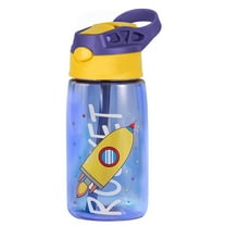 16.2Oz Portable Leak-proof Kids Water Bottle with Straw,Push Button Sport Water Bottle for Kids