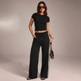 thumbnail image 4 of WQD Womens Yoga Sweatpants Joggers Wide Leg High Waisted Lounge Pants Comfy Workout Loose Pants with Pockets, 4 of 9