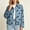 Blue, variant on IUYRTFE Women's Polka Dot Zip Up Jacket with Lapel Collar and Pockets Casual Lightweight Cropped Outerwear