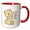 Red/White, variant on 3drose, Hugs Cuddles and Fluff- Adorable Teddy Bear Illustration, 11oz Two-tone Green Mug