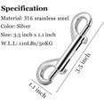 thumbnail image 2 of Stainless Steel Trigger Chain Clip,Happon 6Packs Dog Lead Clips,Zinc Alloy Double Ended Bolt Snap Hooks for Water Bucket Pet Feed Bucket Agricultural Equine Dog Leash, 2 of 6