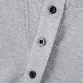 thumbnail image 5 of Miluxas Henley Long Sleeve Shirts for Men Waffle thermal Fashion Casual Tee Shirt Three Button Pullover with Pocket Gray, 5 of 8