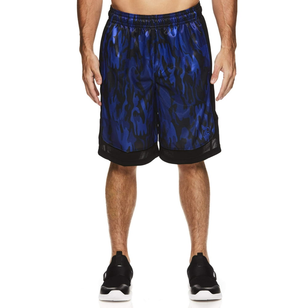 AND1 - Men's Polyester All Court Printed Camo Basketball Shorts ...