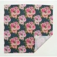 thumbnail image 6 of S4Sassy Blue Stripe & Ranunculus Floral Holiday Parties Cloth Table Linen Re-Usable Dinner Napkins Set 18 x 18"(Pack of 6), 6 of 7