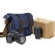 thumbnail image 3 of Bolsa Mensajera S-ZONE Vintage Lona Para Cámara Dslr -azul, 3 of 4