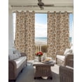 thumbnail image 3 of Brown Floral Blackout Curtains 96 Inch Length 2 Panels Set, Vintage Rustic Flowers Botanical Spring Full Shading Curtains for Windows, Blackout Curtains for Bedroom Living Room 52"x96", 3 of 8
