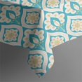 thumbnail image 5 of Blue Pioneer Flower Pattern Square Tablecloth,Waterproof Square Table Cover,Wipeable Spillproof Washable Table Cover for Home Kitchen Party Decor 42"X42"(107x107cm), 5 of 6