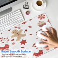 thumbnail image 4 of Long Mouse Pads for Desk,Red Christmas Gingerbread Man Pattern Desk Mats on Top Of Desks, Desk Mouse Pad Extra Large with 3mm Non-Slip Base and Stitched Edge for Gaming,Office,Work,Home 31.5x15.7in, 4 of 5