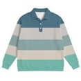 thumbnail image 5 of Dwelliawo Big and Tall Polo Shirts for Men Long Sleeve Workout Oversized Henley Shirts Collared Casual Big and Tall Tshirts Comfort Quarter Button Waffle Shirt Light Blue M, 5 of 5