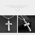 thumbnail image 4 of Colgante en forma de cruz OLEVS Steel Silver para hombre y mujer, 4 of 7