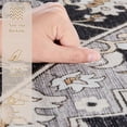 thumbnail image 2 of UERMEI 3x8 Washable Runner Rugs for Hallway, Modern Vintage Non Slip Indoor Rug for Entryway Doormats Bedroom Kitchen, Vacuum-Friendly Home Decor Carpet, Beige Brown, 2 of 8