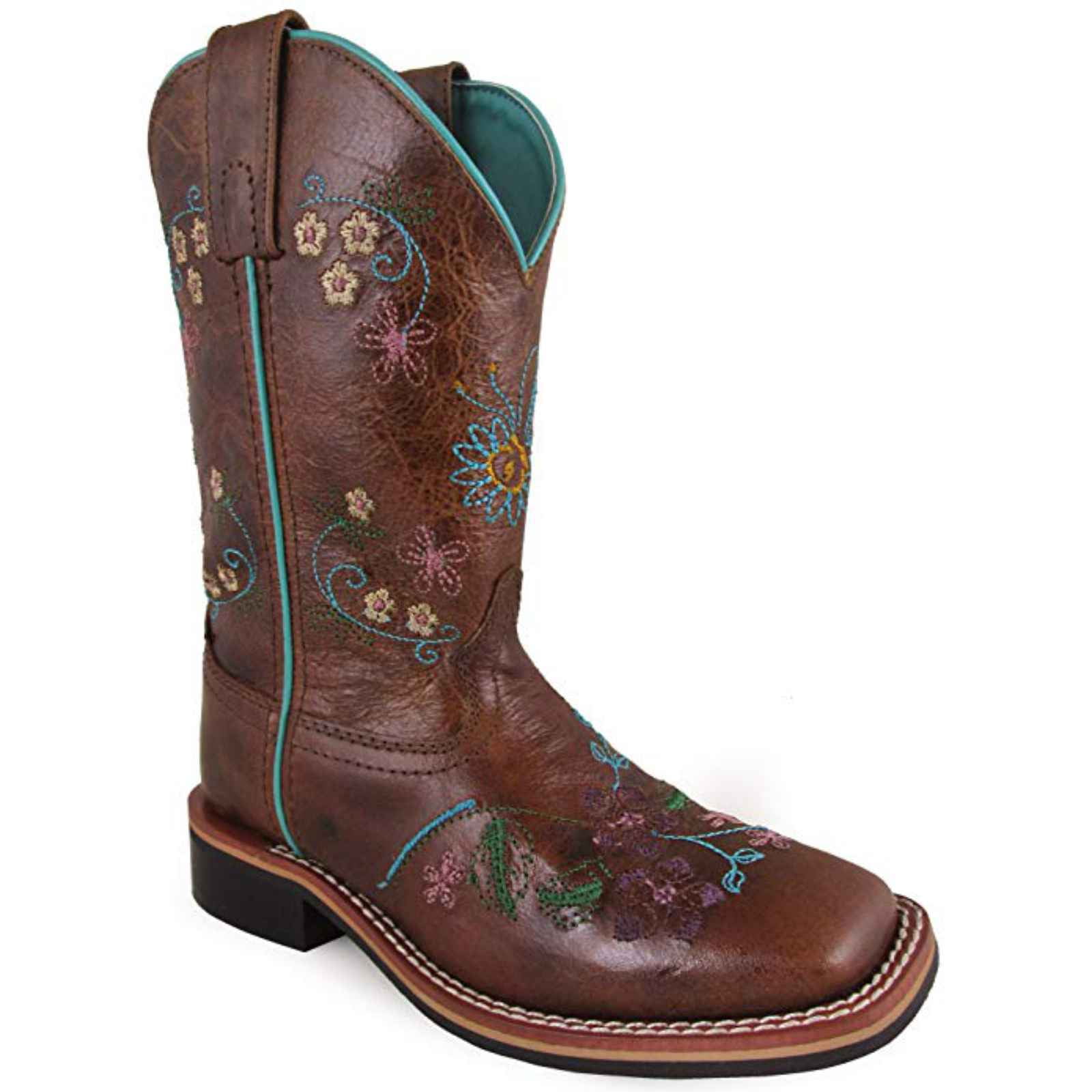 Smoky Mountain Girl's Floralie Brown Leather Western Boots 3841