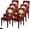Christmassan65923, variant on Thanksgiving Dining Chair Slipcover, Autumn Orange Pumpkin Maple Leaves Rustic Old Wooden Brown Stretch Covers Removable Parsons Protector for Kitchen Room Party, Set of 4