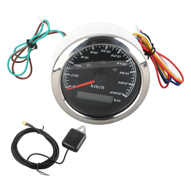 9-Velocímetro GPS IP67 de 32 V y 200 km/h-Odómetro LCD de 999999KM-Niebla múltiple-Medidor de función para coches, motocicletas y barcos