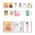 thumbnail image 2 of Libros de actividades con temática de disfraces, juego de cambio de vestuario, álbum de recortes, juguete educativo 4 en 1 rosa, 2 of 8