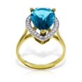 thumbnail image 3 of Galaxy Gold 14K Yellow Gold Natural Blue Topaz Ring - December Birthstone - Communication & Serenity - Sizes 5.5 to 11 - Fine Jewelry for Women, 3 of 7