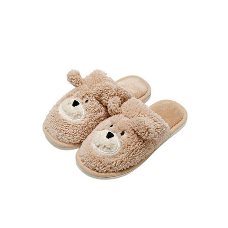 

Zodanni Womens Lightweight Plush Slipper Indoor Breathable Closed Toe Comfort Anti-Slip Cozy Home Shoe Khaki 10.5-11