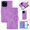 Purple, variant on Allytechgroup Wallet Stand Case for iPhone 16 Pro Max, RFID Blocking PU Learher Rugged with Credit Card Slot Slim Fit Shockproof Full Body Cover for Apple iPhone 16 Pro Max, Rose