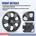 thumbnail image 2 of (4 Pack)16" Black Matte Hubcaps Wheel Rims Cover Fit for 2007-2011 Toyota Camry / Camry Hybrid Compatible with Steel Wheels Snap on Installation, 2 of 7