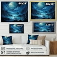 thumbnail image 4 of Designart "Deep Blue Neptune An Oceanic World I" Neptune Floater Framed Canvas Wall Art, 4 of 7