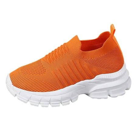 

Fashiona Spring And Summer Women Sports Shoes Thick Bottom Middle Heel Platform Lightweight Flying Woven Mesh Breathable Slip On Work Women s Max Cushioning Wide Sneaker Running Sneaker for Women