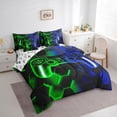 thumbnail image 2 of Erosebridal Gradient Gamepad Bed in a Bag Queen size, Abstract Geometric Bed Set, Gaming Reversible Bedding Queen Size, Lightweight Room Decoration, 7pcs, 2 of 5