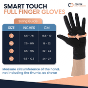 Copper Compression Full Finger Arthritis Gloves